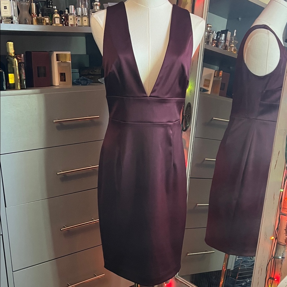 New Look Deep Burgandy Backless Dress - Picture 1 of 7